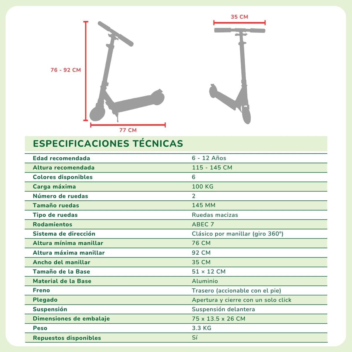 Sawyer Bikes - Patinete Ajustable y Plegable - Niños 6 a 12 Años — view 9