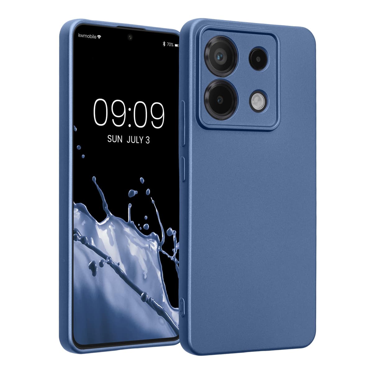 kwmobile Carcasa Compatible con Xiaomi Redmi Note 14 Pro 5G / Poco X7 Funda - Funda Ultrafina de TPU con Bordes elevados - Lavanda Metalizado — view 168