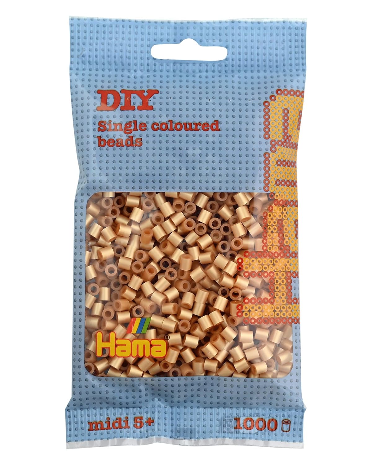HAMA Bolsa de perlas | Aprox. 1000 cuentas midi fusibles para manualidades y mosaicos | Perlas de fusión para niños creativos 5+ | Juego de arte y decoración | Beige — view 40