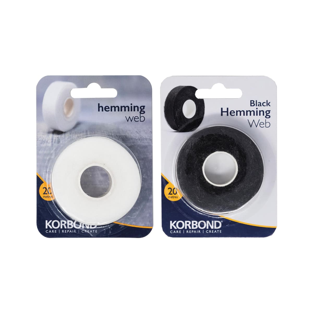 KORBOND Hemming Web 20m x 2cm White Iron On Hem Tape - NO Sewing Required, Adhesive Fabric Tape, Webbing Tape, Hemming Tape: Bonding Fabric, Fabric Fusing, Applying School Badges, Turning Up Trousers — view 8