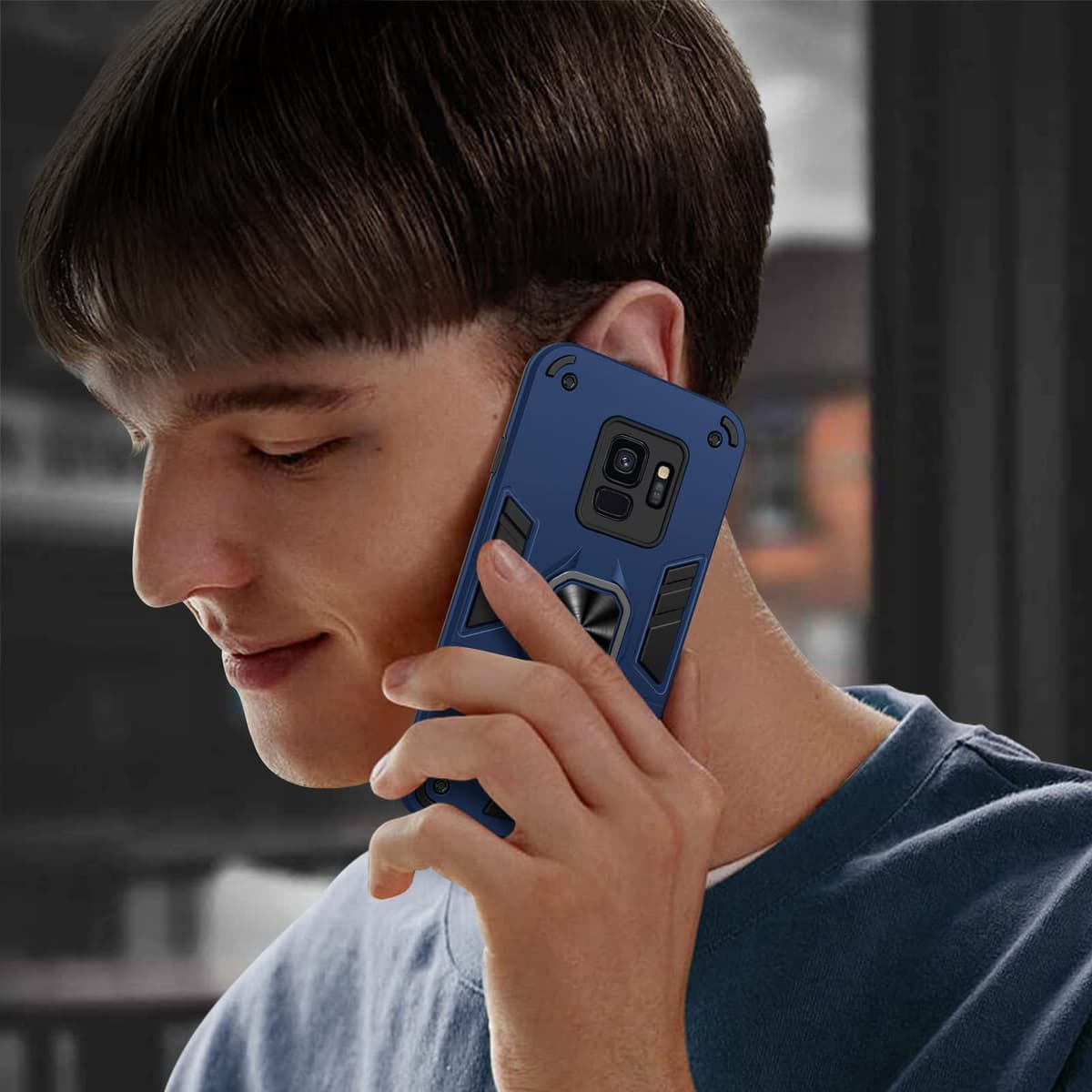Funda para CMF Phone 2 Pro, Carcasa Antigolpes con Soporte anular metálico, Case Protectora de Grado Militar, Negro — view 1378