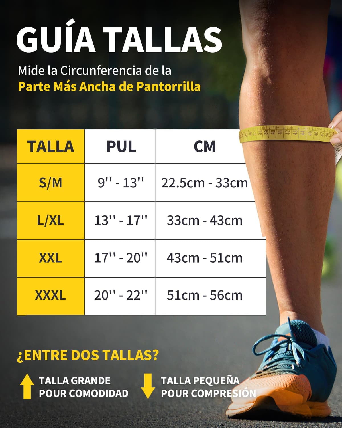 CAMBIVO Medias Compresivas 2 Pares, Calcetines Compresion Mujer Hombre, Mangas de Compresión para Deporte, Running, Ciclismo, Trabajo, Vuelo — view 5