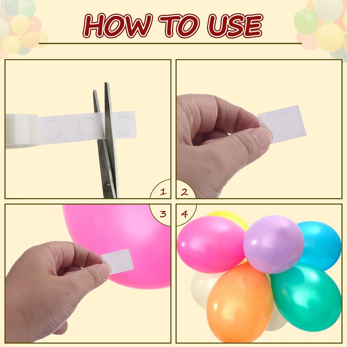600 PCS Balloon Glue Dots, Removable Balloon Sticky Spots,Extra Strong Glue Dots Double Sided for Birthday Party Wedding Christmas Decorations and DIY Scrapbooking Craft. (600 PCS) — view 2