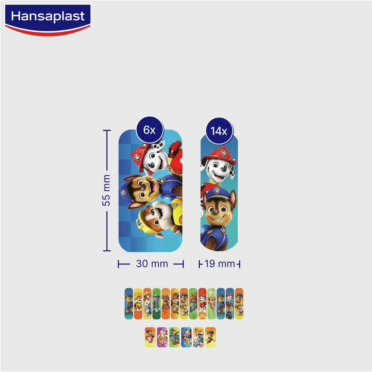 Hansaplast Paw Patrol Children's Wound Dressings, Waterproof Adhesive Dressings, Skin Friendly, Painless to Remove, Patterned - 20 Pieces — view 2