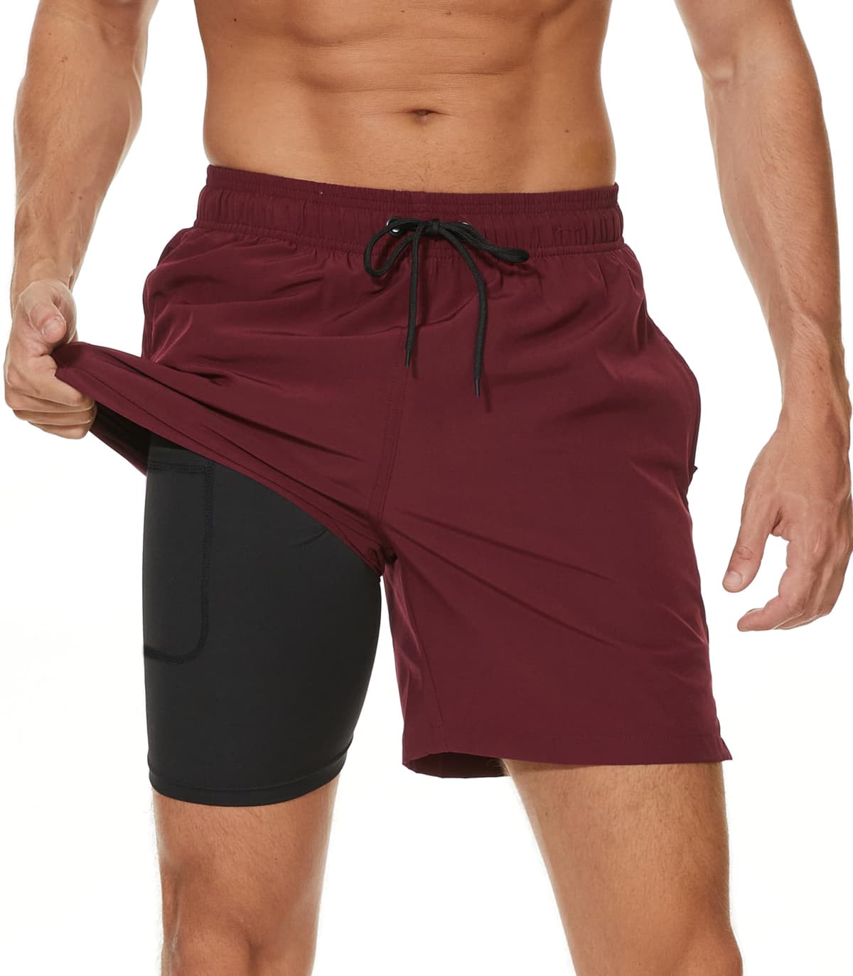 Kfnire Bañador Hombre con Forro Compresión y Bolsillos, Shorts de Baño para Natación Secado Rápido Hidrófugo Banador para Hombre — view 11