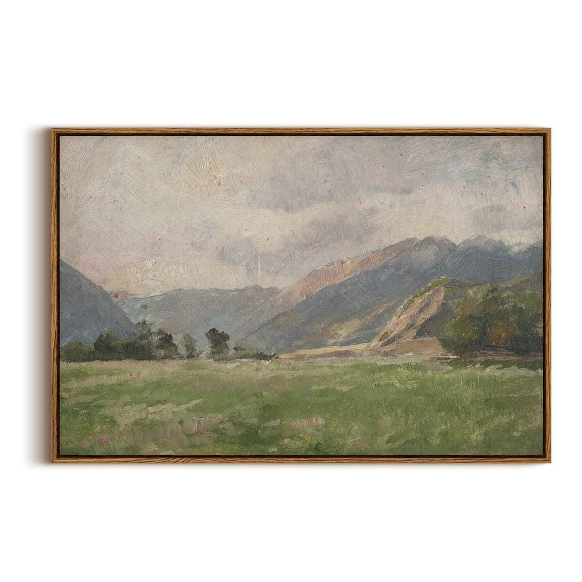 InSimSea Framed Canvas Wall Art, Meadow with Flowers Painting, Landscape for Living Room, Bedroom, Home, Bathroom Decor, 8x10 — view 207