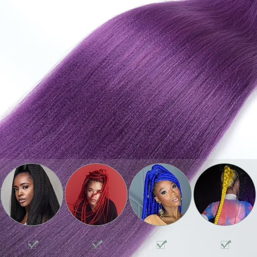 YDDM Capelli Per Treccine Africane Morado Extension Treccine Texture Yaki Easy Install per Principianti 32 Pollici 3 Pezzi Capelli Leggeri e Naturali per Box Braids, Twist e Crochet — view 153