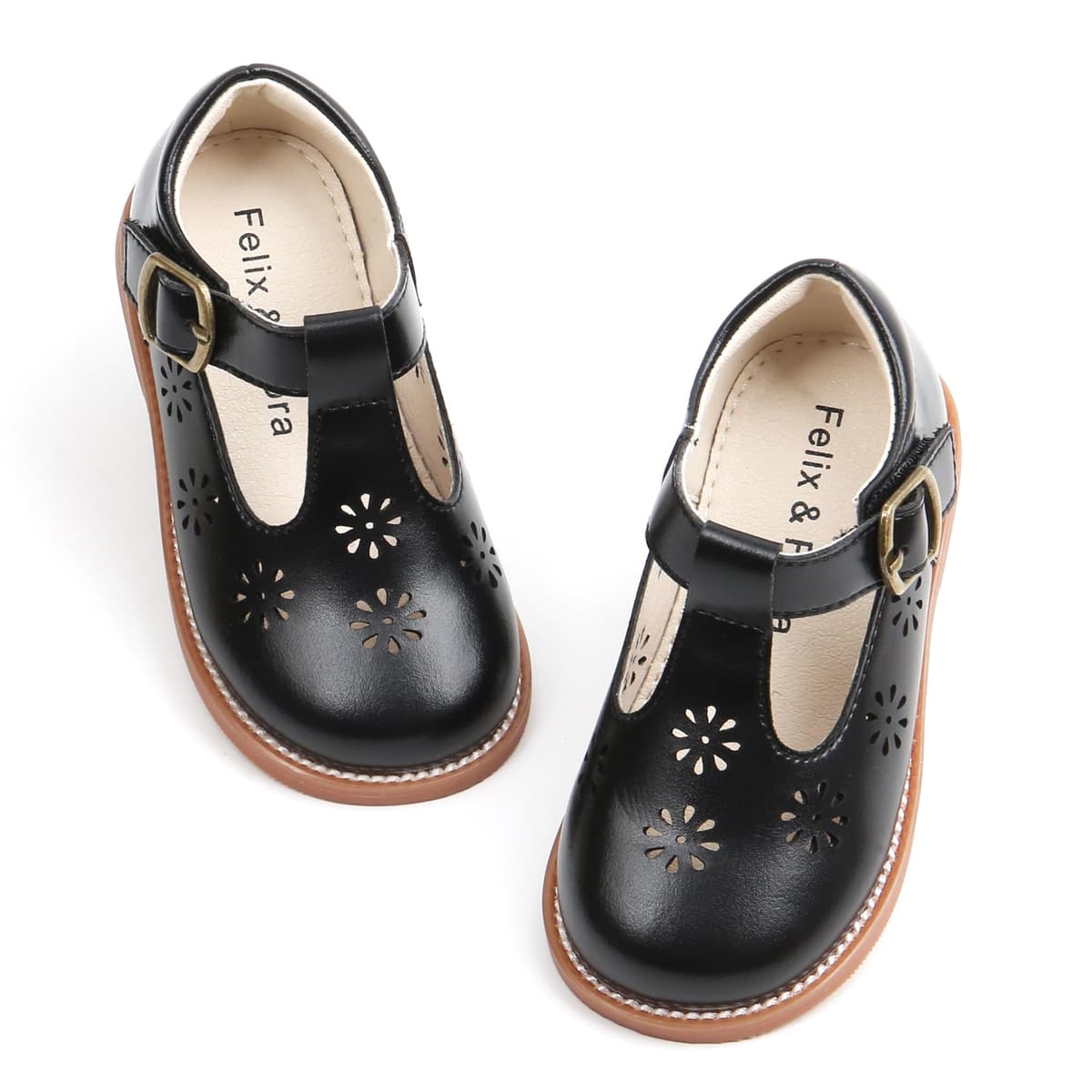 Felix & Flora Toddler Little Girl Mary Jane Dress Shoes - Ballet Flats for Girl Party School Shoes — view 80