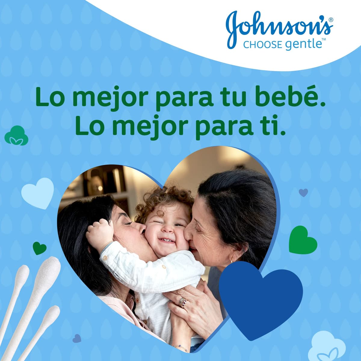 Johnson's Baby Buds for Babies, Kids and Adults (1 Box x 200 Pcs), Ear Buds with 100% Pure Cotton Tips and 100% Paper Sticks — view 5