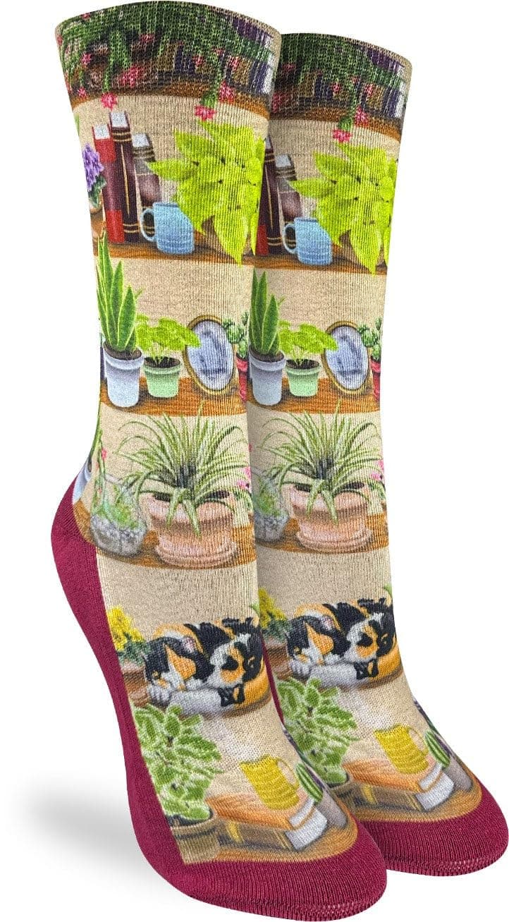 Good Luck Sock Women's Floral Dinosaurs Socks, Shoe Size 5-9 — view 247