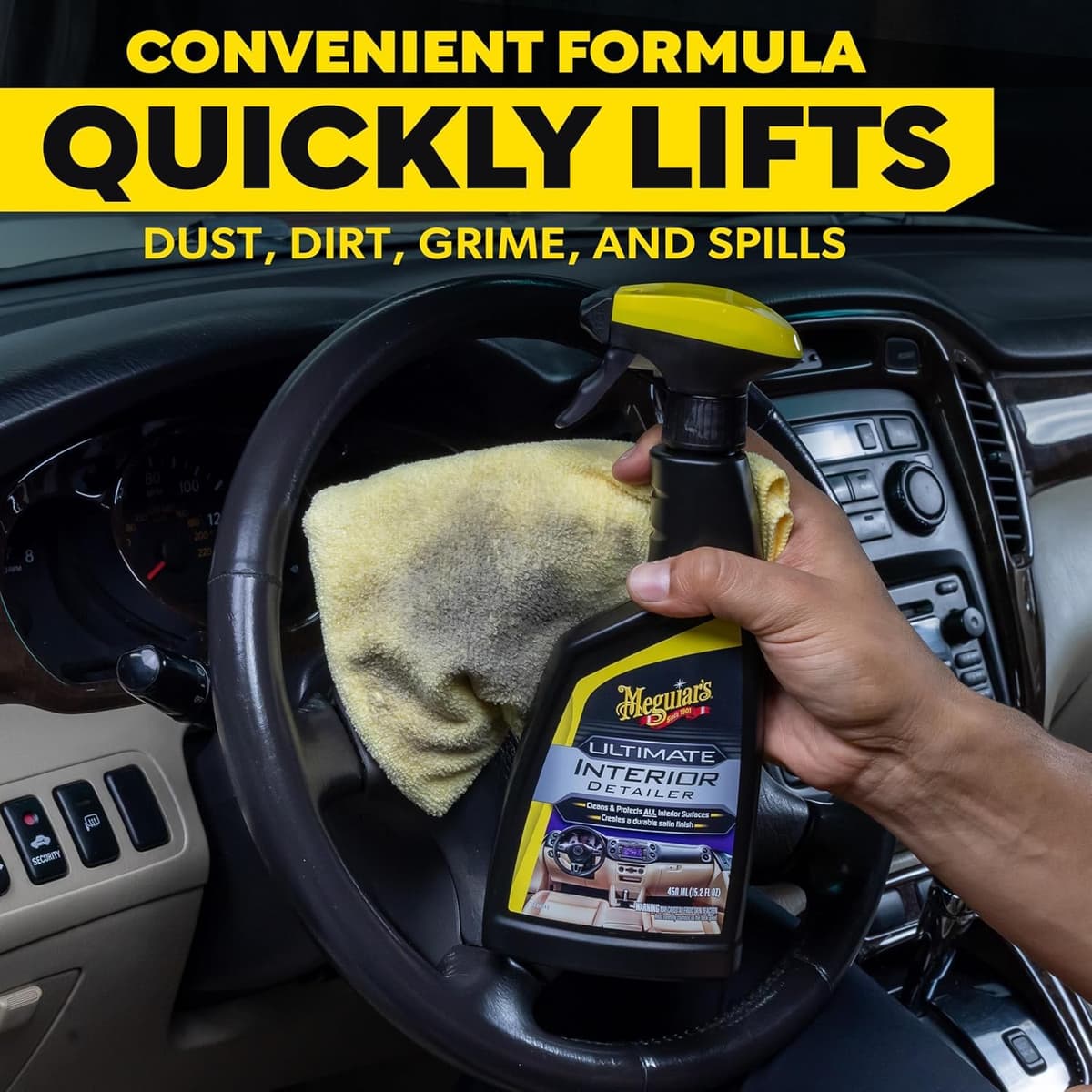 Meguiar's Quik Interior Detailer Cleaner 473ml for a Matt Finish. Cleans all Interior Car Surfaces - G13616EU — view 6