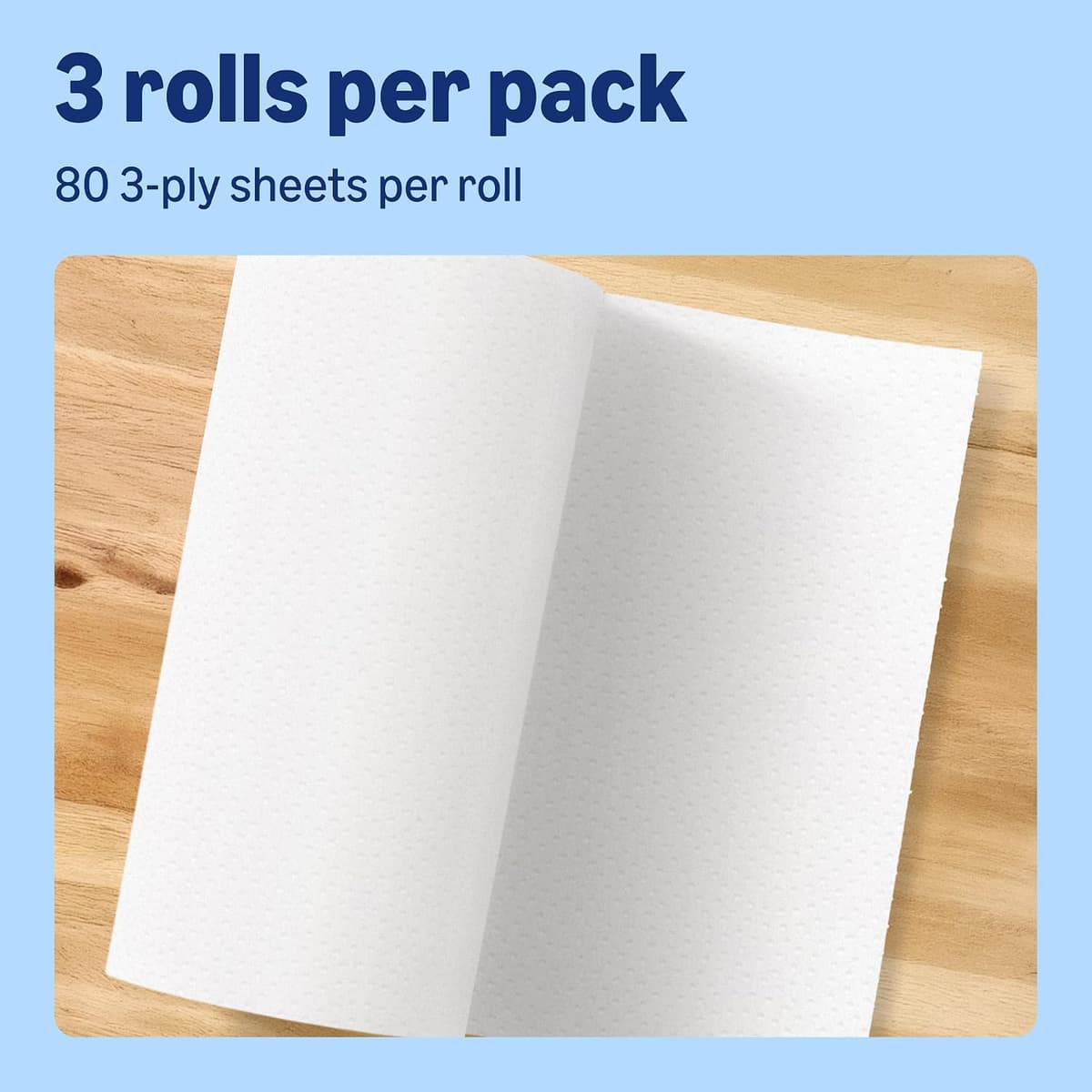 by Amazon Super Absorbent Kitchen Towel, 3-ply, 3 Rolls (1 Pack of 3), 80 Sheets per Roll, FSC Certified — view 2