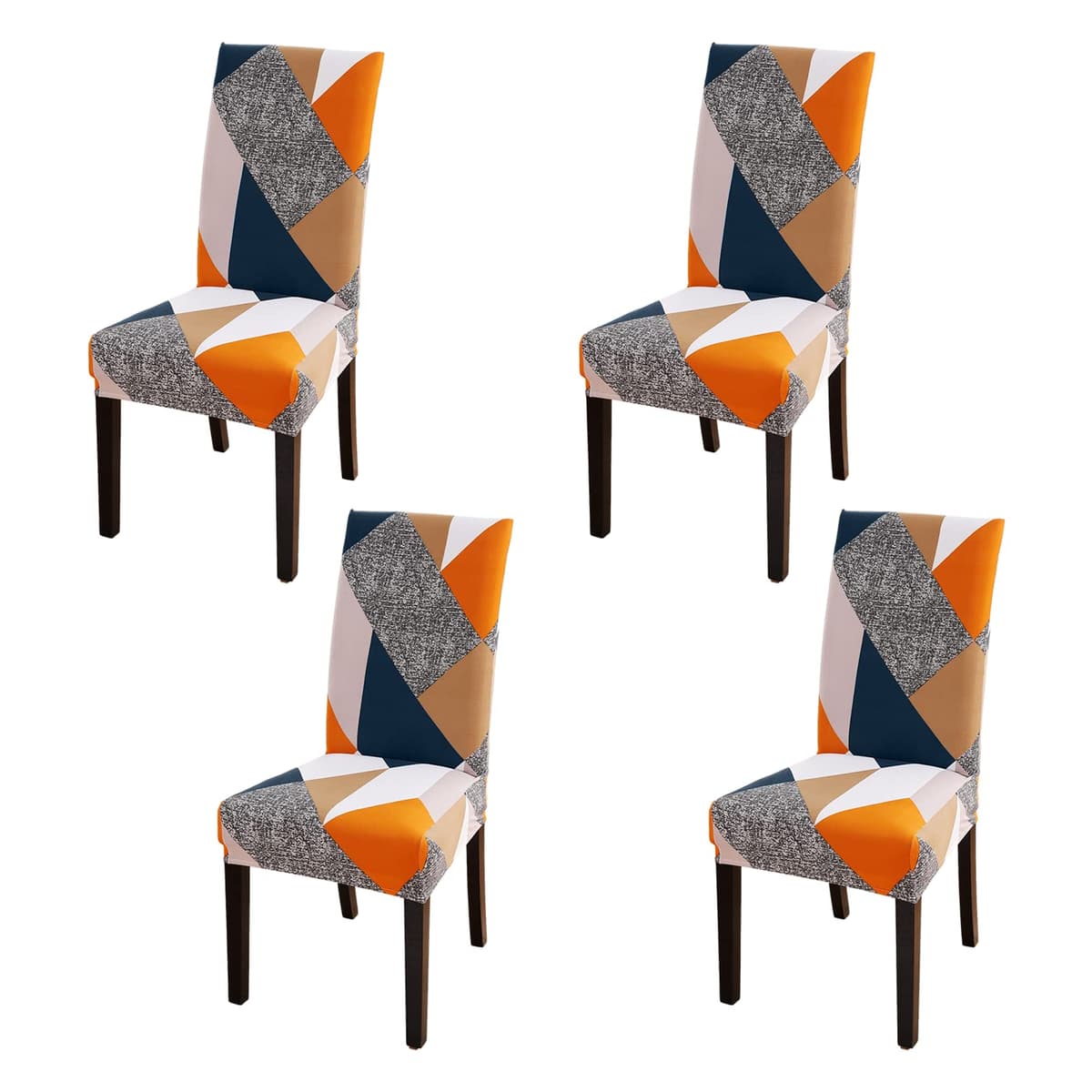 Dining Room Chair Covers Slipcovers Set of 4, Stretch Removable Washable Dining Chair Protector Decoration Cover Seat Slipcover for Hotel, Ceremony, Banquet, Kitchen, Restaurant, Home — view 42