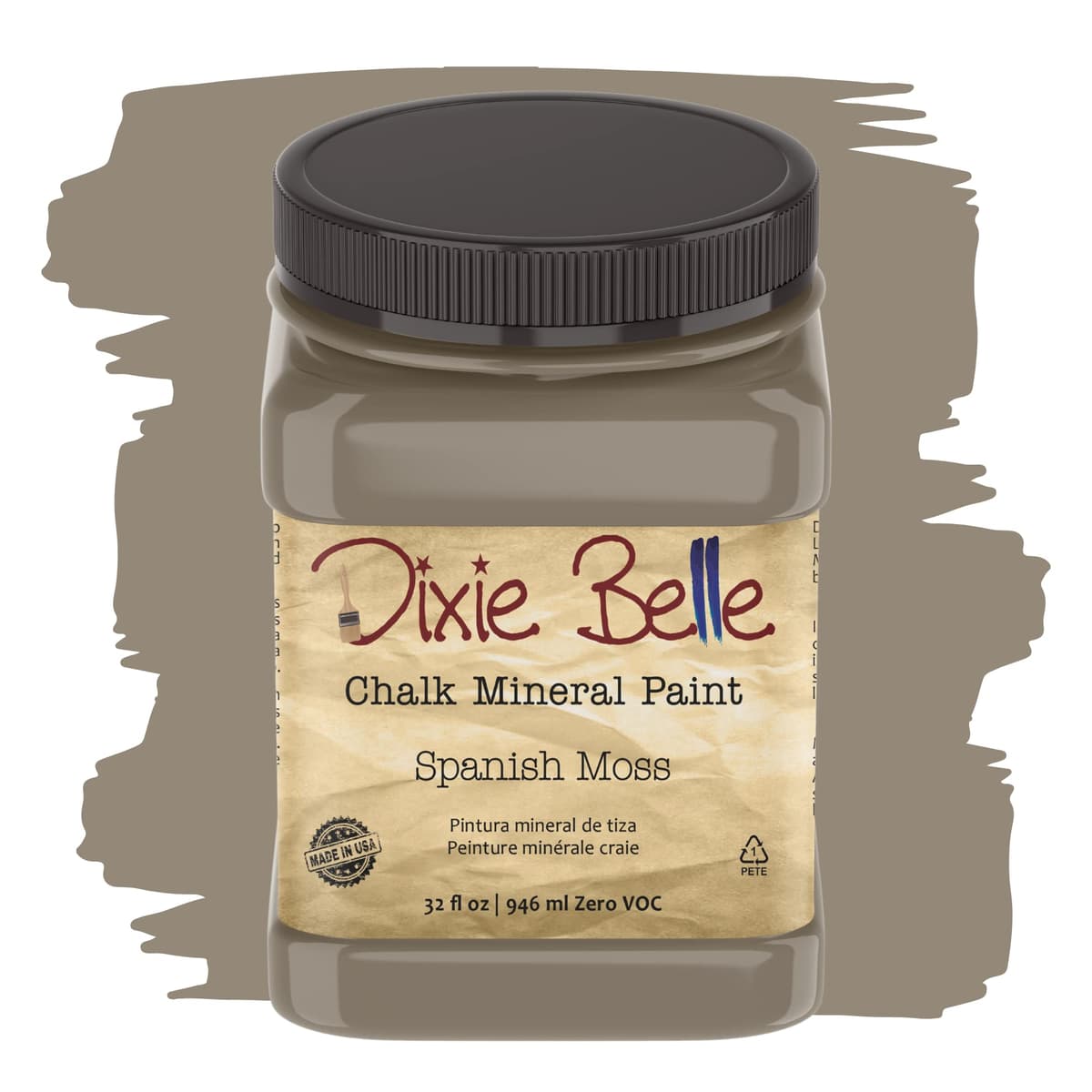 Dixie Belle Paint Company Chalk Finish Furniture Paint - Caviar (32oz) - Matte Black Chic Chalk Mineral DIY Furniture Paint — view 324