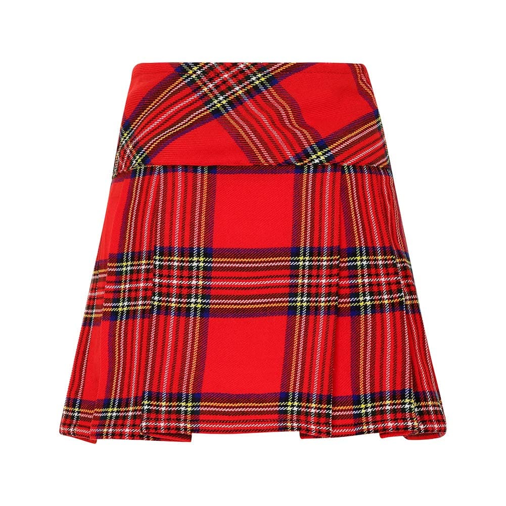 Tartanista Womens Scottish Tartan 16.5" Length Mini Kilt Skirt and Pin - 6-28 — view 2