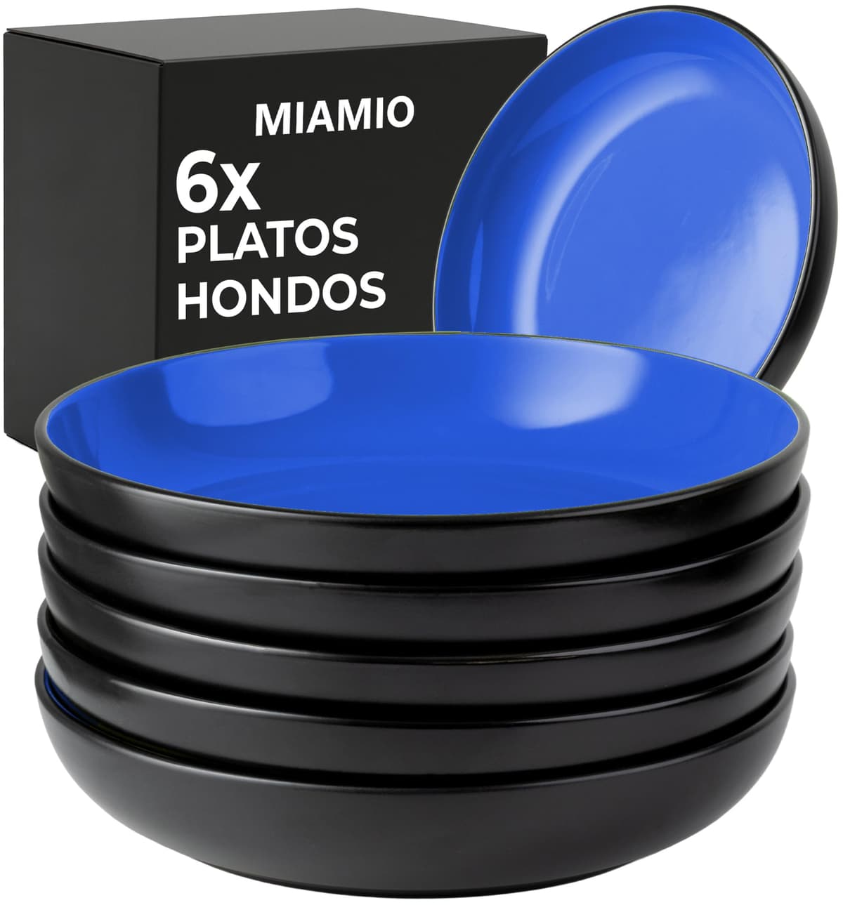 MIAMIO - 6 x 350 ml Juego de Taza de Café/Copa de desayuno - Le Papillon Colección (Negro) — view 34