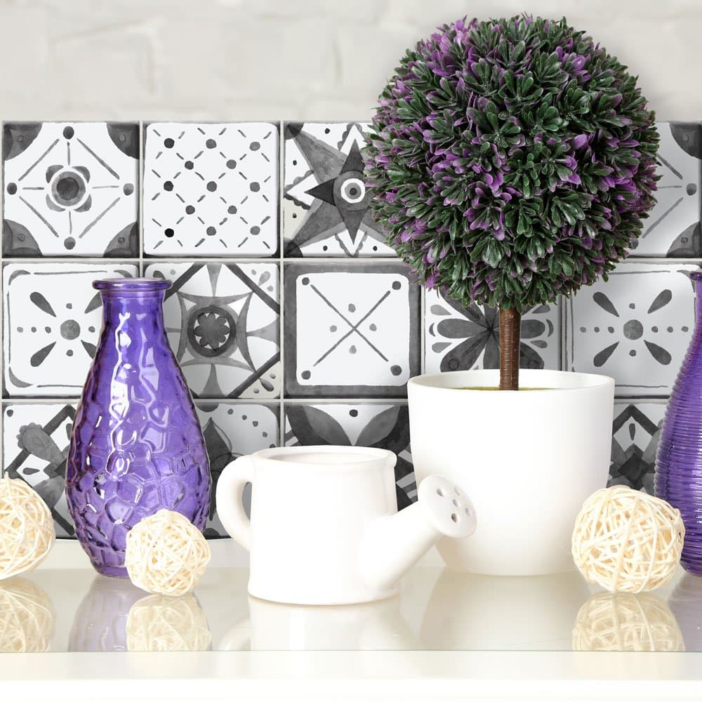 RE-COVERTILES - Pegatinas Azulejos Cocina y Baño Stickers de PVC Impermeables Antiarañazos Decoración de Pared Baldosas Peel and Stick - Modelo 24 Pzas 10x10 cm PS00179 Made in Italy — view 22