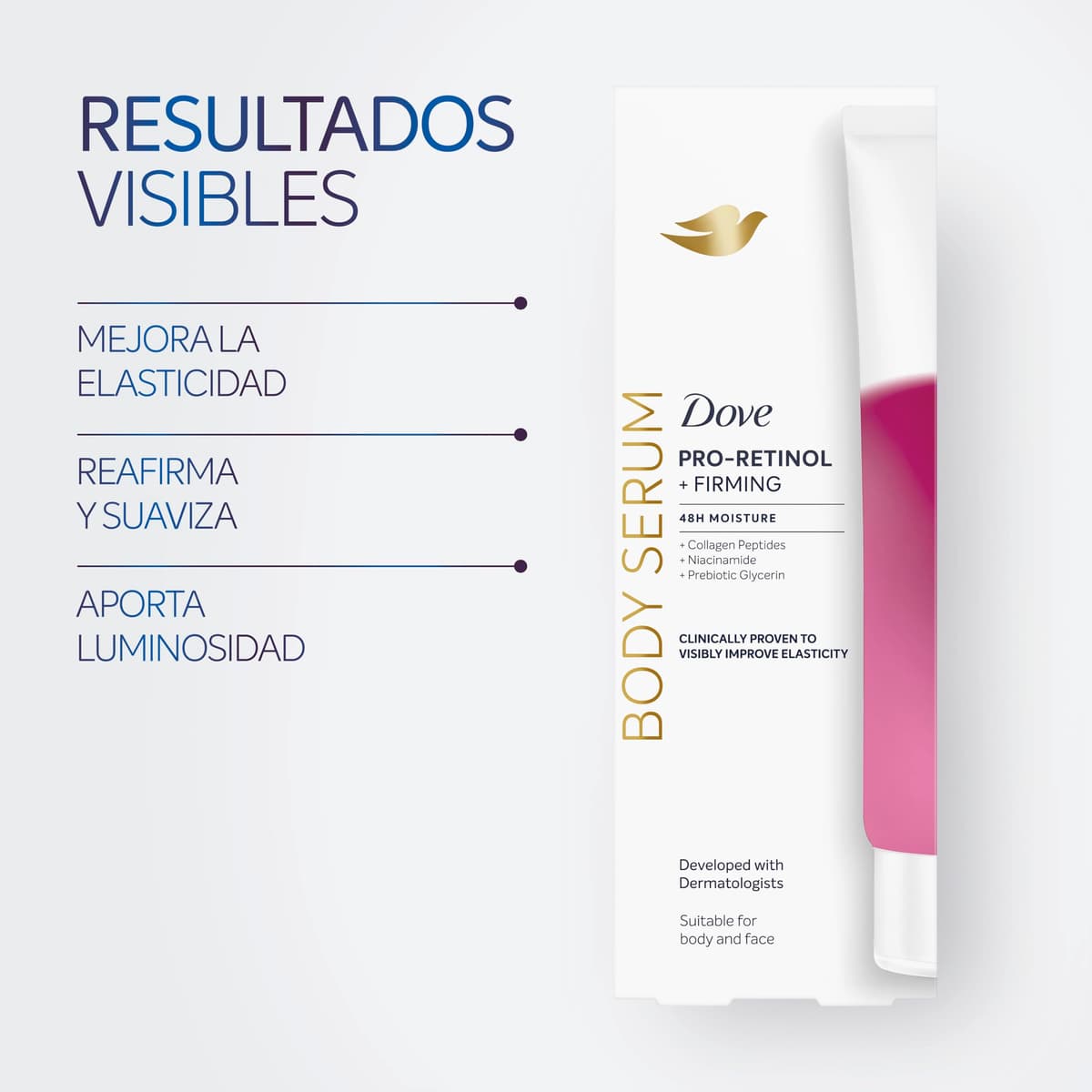 Dove Pro-Retinol+Firming Body Serum for Elasticity and Firmness with Collagen Peptides, Niacinamide and Prebiotic Glycerin 200 ML — view 6
