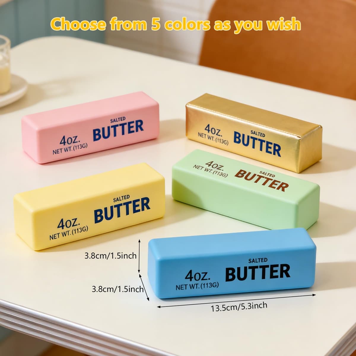 Squishy Butter Stress Relief Toy - Soft & Squeezeable Butter Sensory Fun — view 2