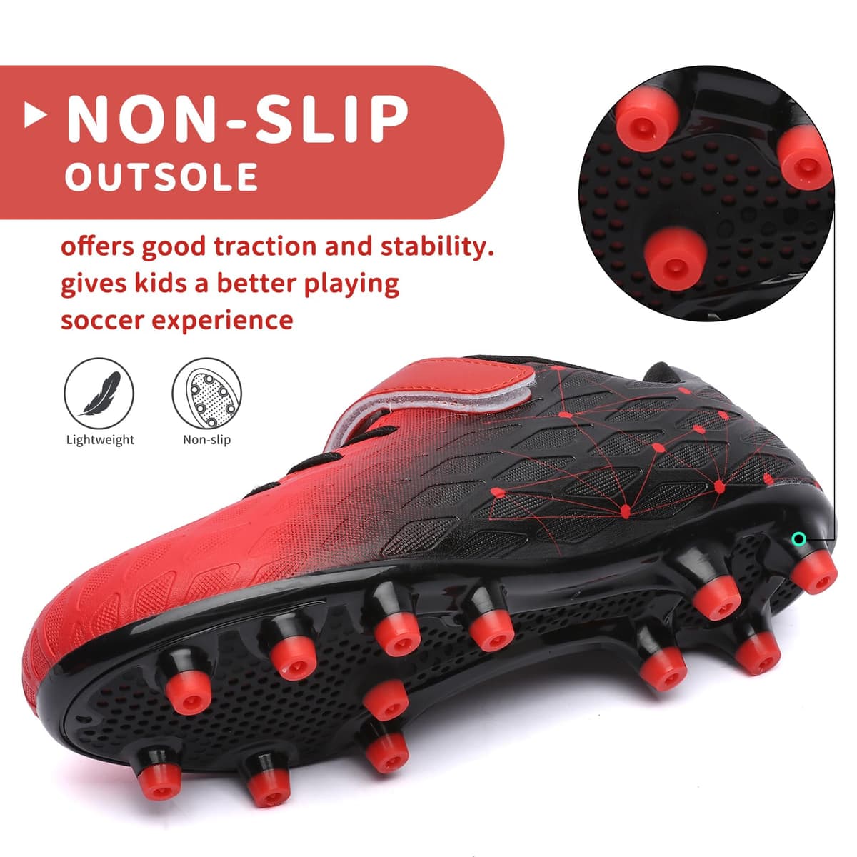 Boys Football Boots Shoes Kids Girls FG/AG Soccer Athletics Training Sport Running Shoes Profession Competition Teenager Indoor Outdoor Cleats Sneakers for Unisex — view 5