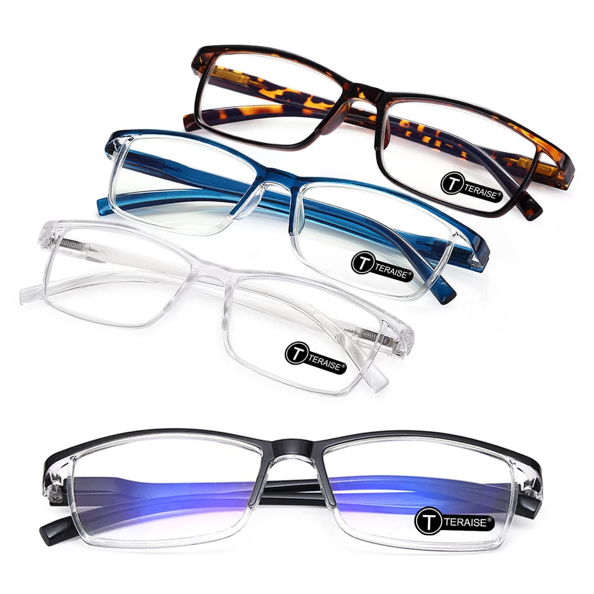 TERAISE Gafas de lectura anti luz azul, ligeras y cómodas gafas de lectura para hombres y mujeres, Lectores luz azul para computadora/teléfono incluido estuche para gafa — view 12