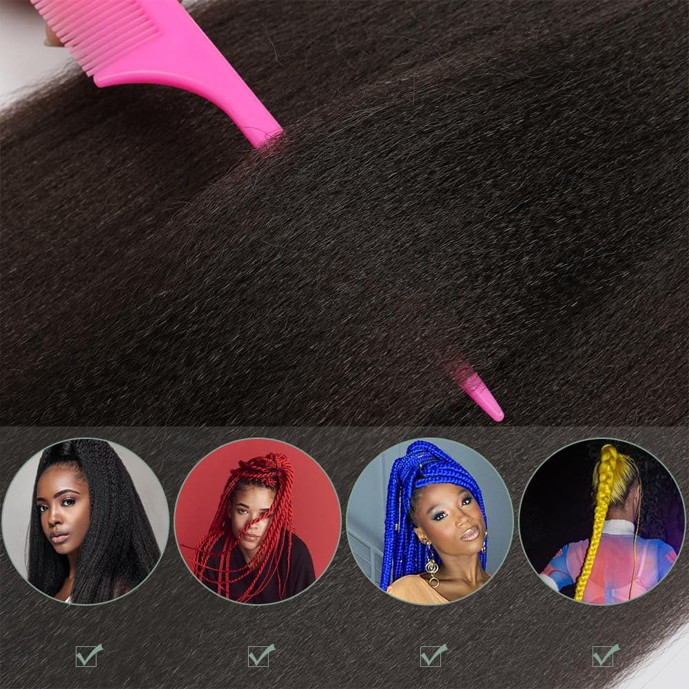 YDDM Capelli Per Treccine Africane Morado Extension Treccine Texture Yaki Easy Install per Principianti 32 Pollici 3 Pezzi Capelli Leggeri e Naturali per Box Braids, Twist e Crochet — view 17