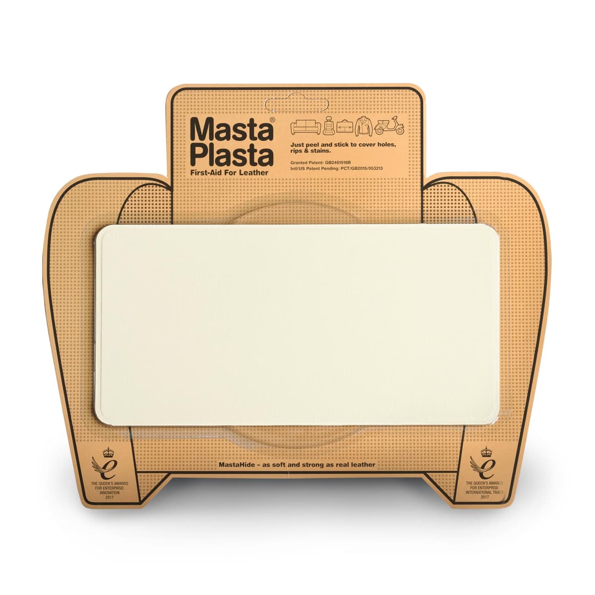 MastaPlasta Parche Autoadhesivo Premium para Reparación Instantánea de Cuero y Otros Tejidos. MARRÓN Medio. 20cm x 10cm. Primeros Auxilios para sofás, Asientos de Coche, Bolsos, Chaquetas — view 5