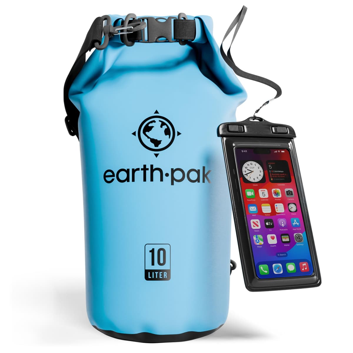 Earth Pak Waterproof Dry Bag - Roll Top Waterproof Backpack Sack Keeps Gear Dry for Kayak with Waterproof Phone Case — view 60