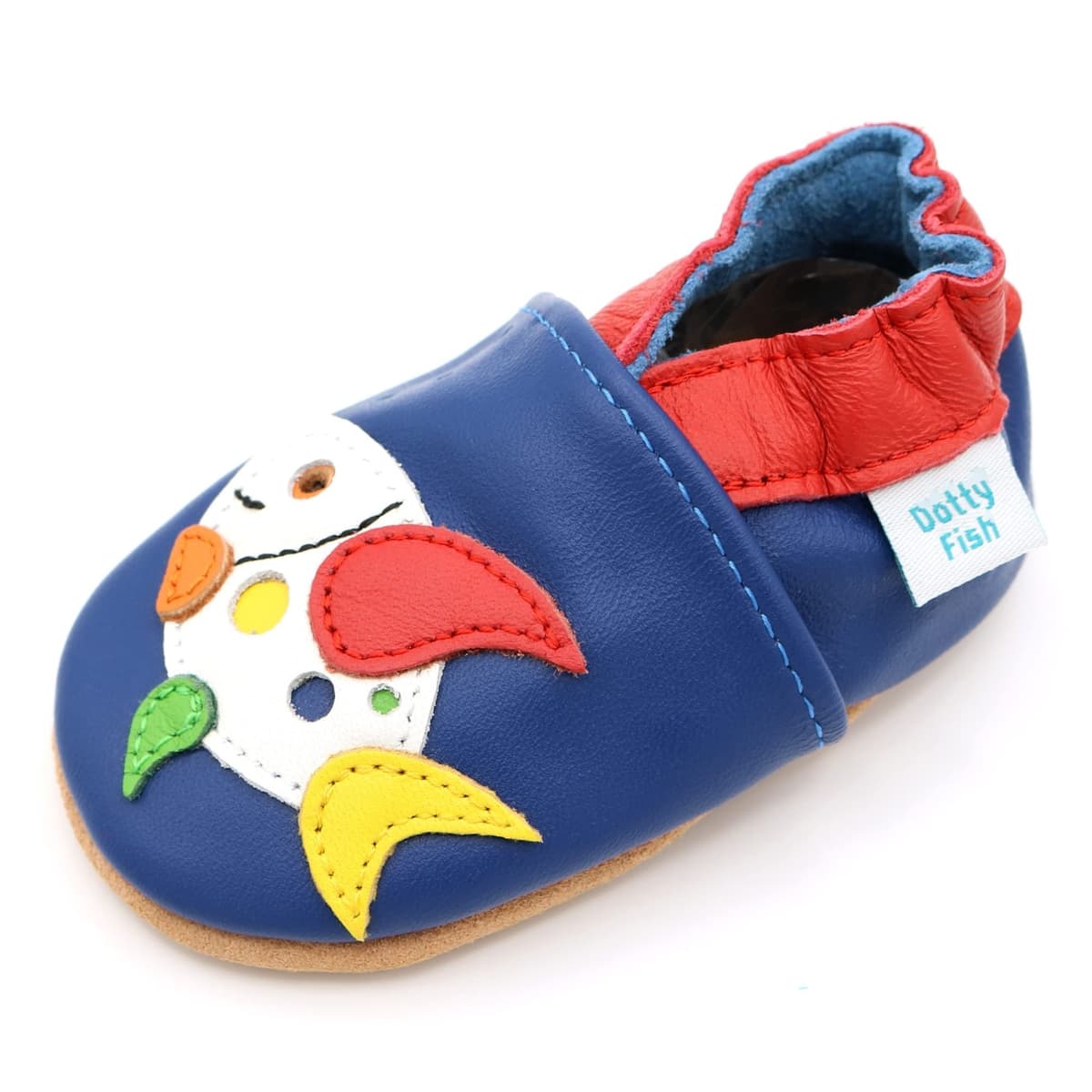 Dotty Fish Unisex Soft Leather Shoes, Unisex Baby First Walker Shoe — view 19