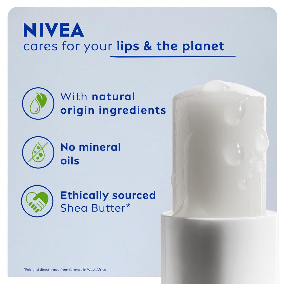 NIVEA Lip Balm Hydro Care with SPF 15 (4.8g), Hydrating Lip Balm with Shea Butter, Natural Oils and Vitamins, Provides 24 Hour Moisture and Protection — view 6