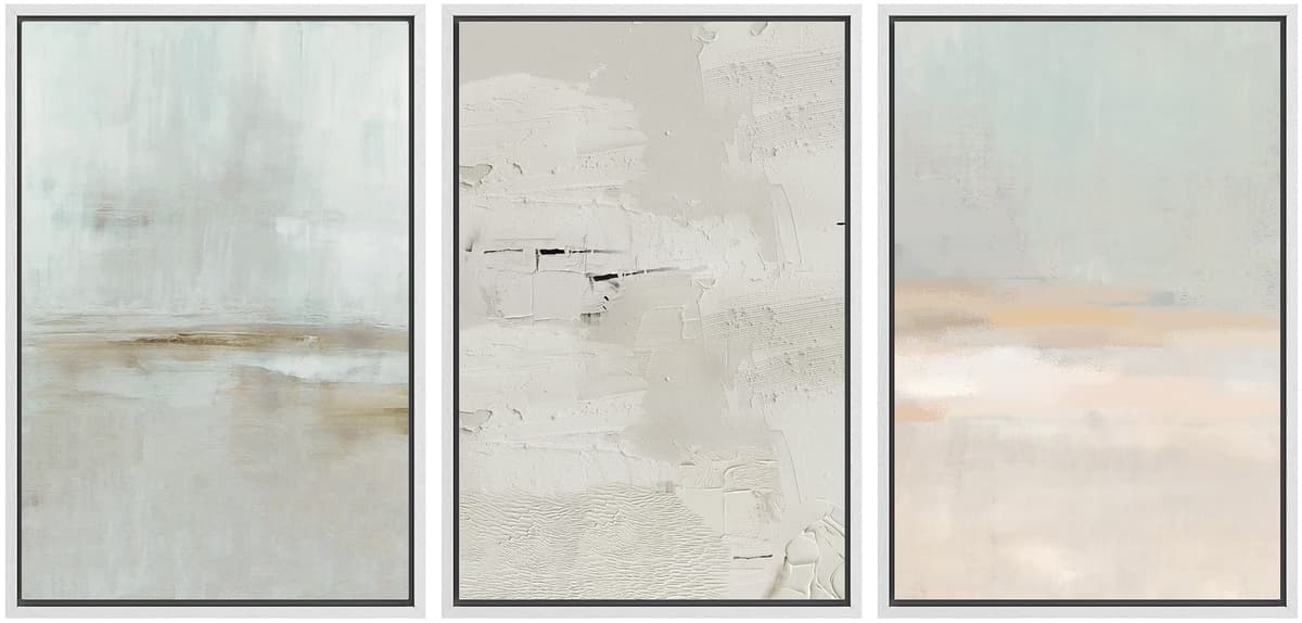 SIGNWIN Framed Canvas Print Wall Art Set Coastal Serenity Abstract Seaside Illustrations Modern Art Decorative Rustic Calm/Zen for Living Room, Bedroom, Office - 24"x36"x3 Natural — view 113