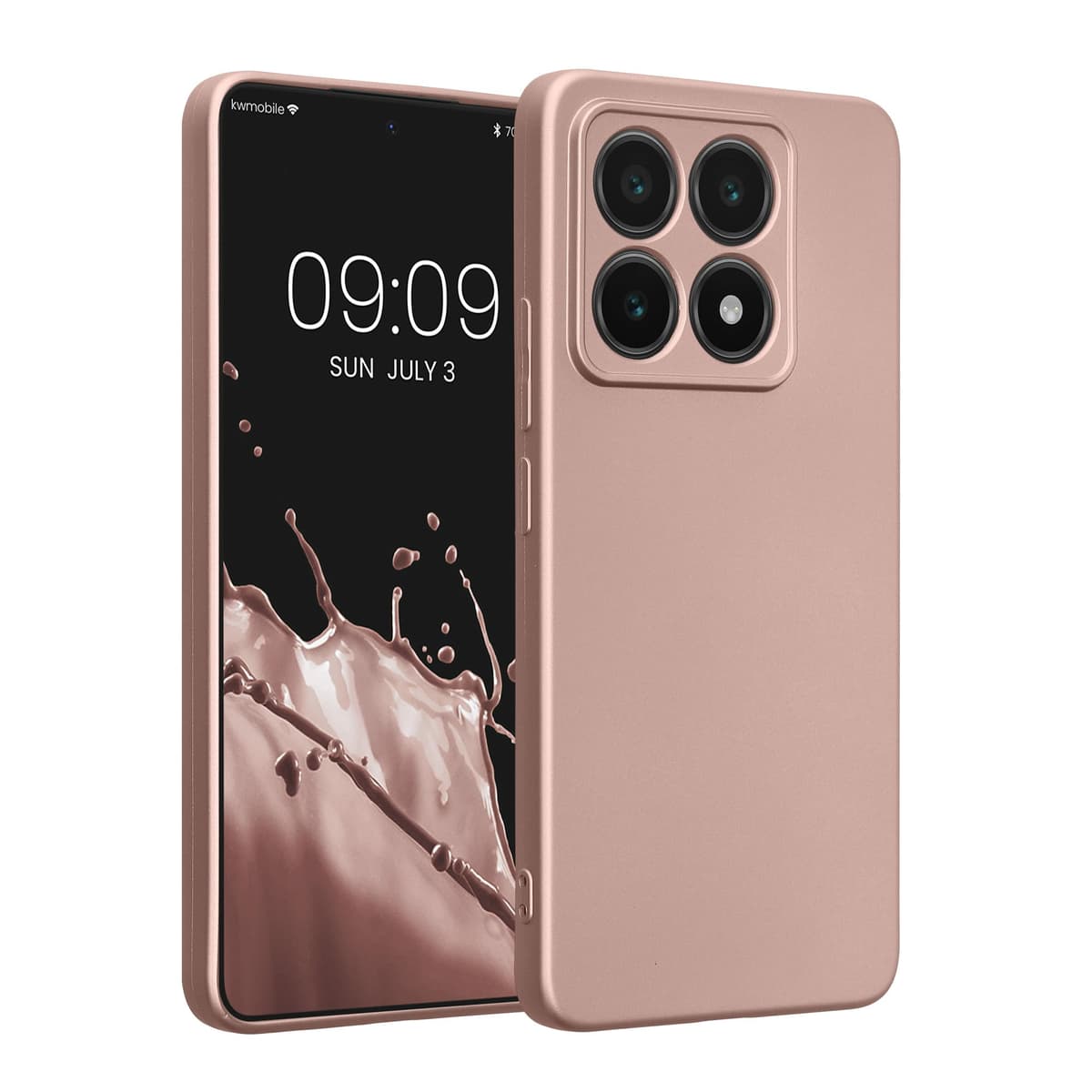 kwmobile Carcasa Compatible con Xiaomi Redmi Note 14 Pro 5G / Poco X7 Funda - Funda Ultrafina de TPU con Bordes elevados - Lavanda Metalizado — view 76