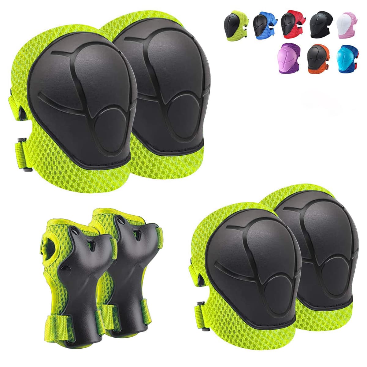 CKE Rodilleras para niños Rodilleras y Coderas Juego de Equipo de protección para niños pequeños Rodilleras Infantiles para niños/jóvenes muñequeras 3 en 1 para Ciclismo Bicicleta Patinaje Scooter — view 12