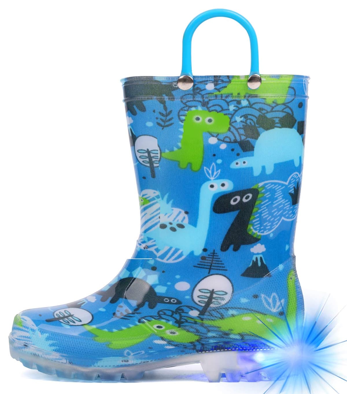 Hugrain Kids Adorable Light Up Wellies with Easy On Handles — view 20