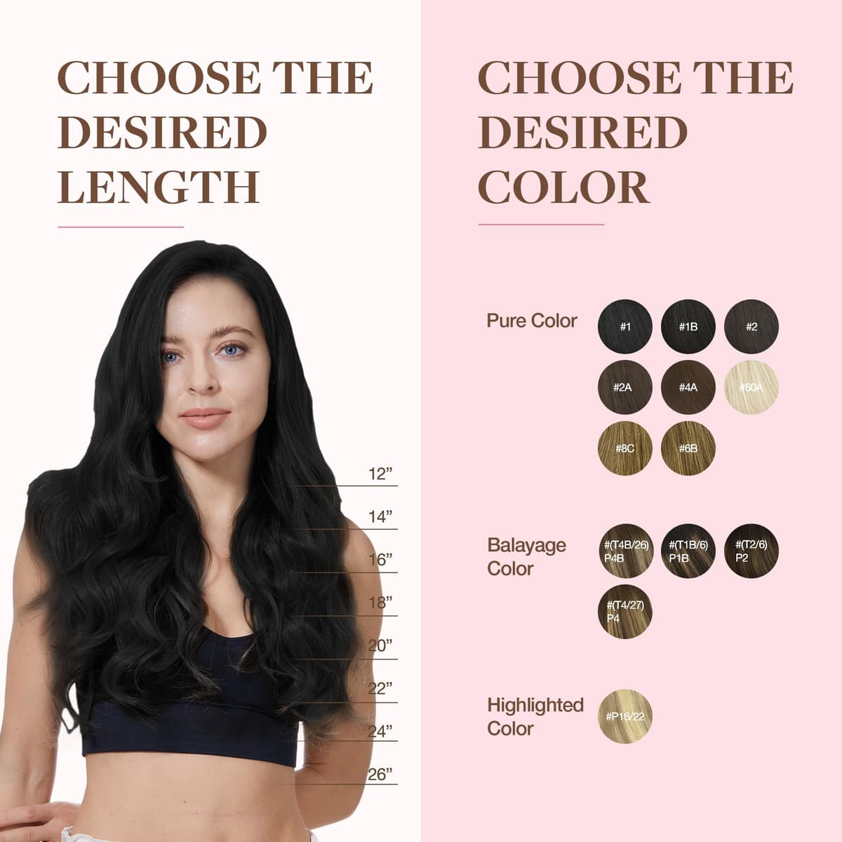 GOO GOO Clip in Hair Extensions Human Hair, 18inch 150g 9Pcs, #2 Dark Brown, Hair extensions for women, Human Hair Extensions Clip in — view 126