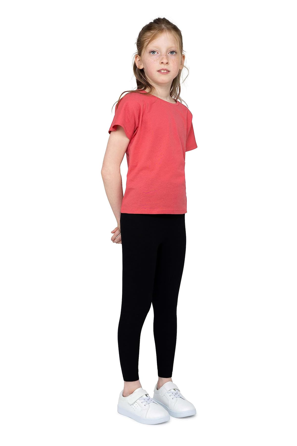 Leggings de algodón para niñas, Pantalones Suaves y cómodos para niños, Entrenamiento Informal, Estilo Elegante, Ropa básica Zoe — view 4