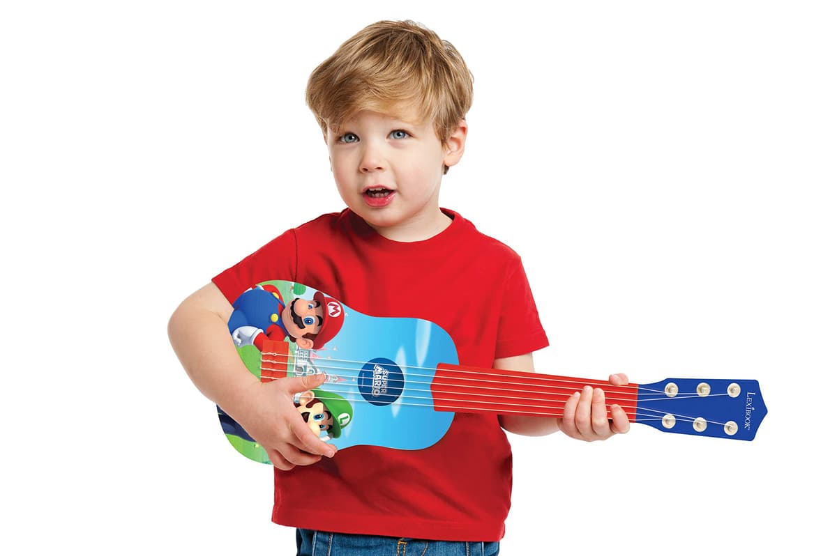 Lexibook, Super Mario, Mi Primera Guitarra acústica, 6 Cuerdas de Nylon, 53 cm, Guía de Aprendizaje incluida, Azul/Rojo, K200NI — view 5