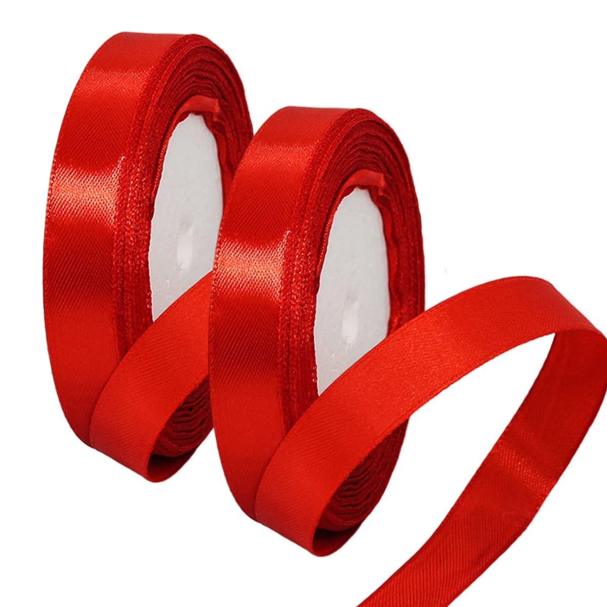40mm Wide White Ribbon Thick Wedding Car Ribbon 22m, 1.5 inch Thick White Satin Ribbon for Gift Wrapping Wedding Car Christmas Birthday Cake Hair Bow Florist Bouquet Crafts Decorations — view 48