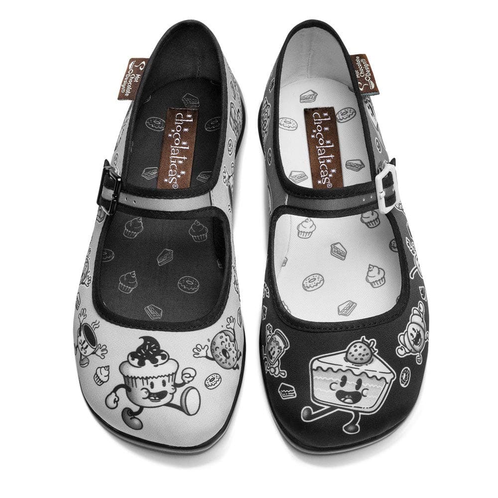 Hot Chocolate Design Chocolaticas Funky Canvas Women's Mary Jane Flat Shoes — view 12