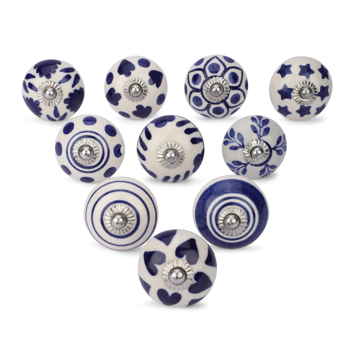 Ajuny Vintage Juego de 20 Pomos de Cerámica Blanca para Cómoda Cajón Armario Cocina Moderna Baño y Dormitorio Tiradores Decorativos Hechos a Mano — view 10
