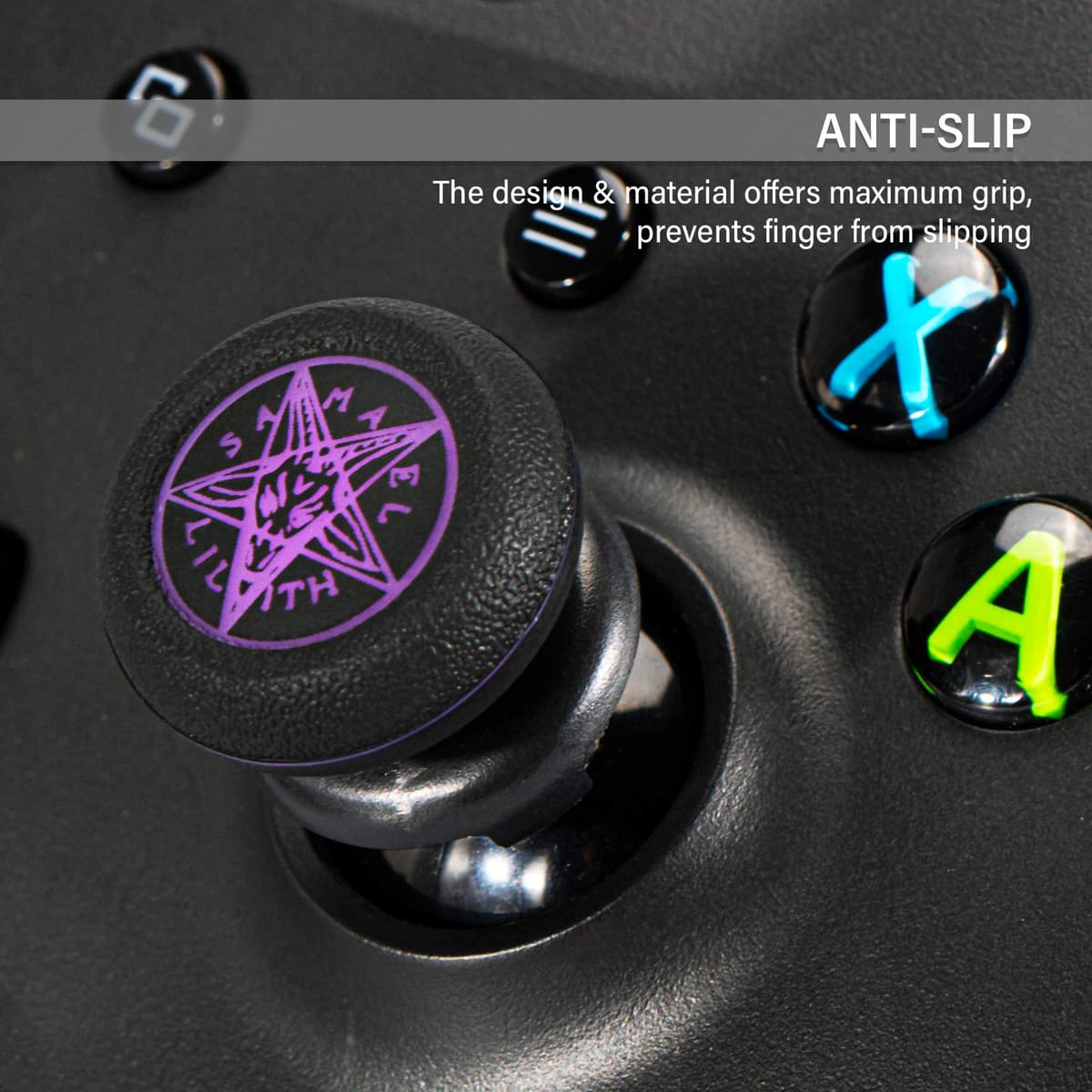 FPS Thumbstick Extender & Printing Rubber Silicone Grip Cover 2 Sets for Xbox Series X/S & Xbox One Controller (Demon Summon) — view 4