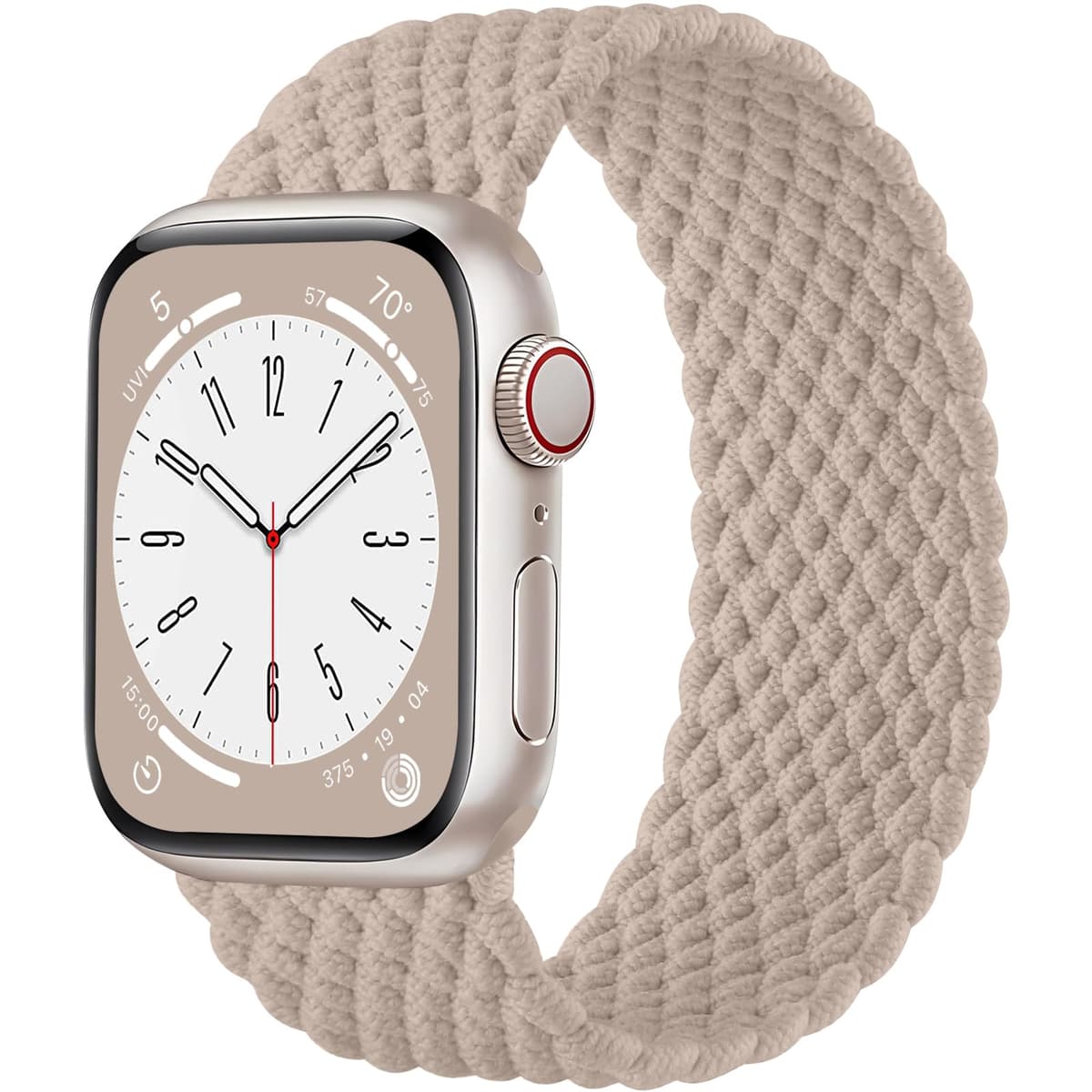Maledan Braided Solo Loop Strap Compatible with Apple Watch Strap 38mm 40mm 41mm 42mm 44mm 45mm 46mm 49mm for Women Men, Adjustable Stretchy Sport Band for iWatch SE Series 10 9 8 7 6 5 4 3 2 1 — view 10