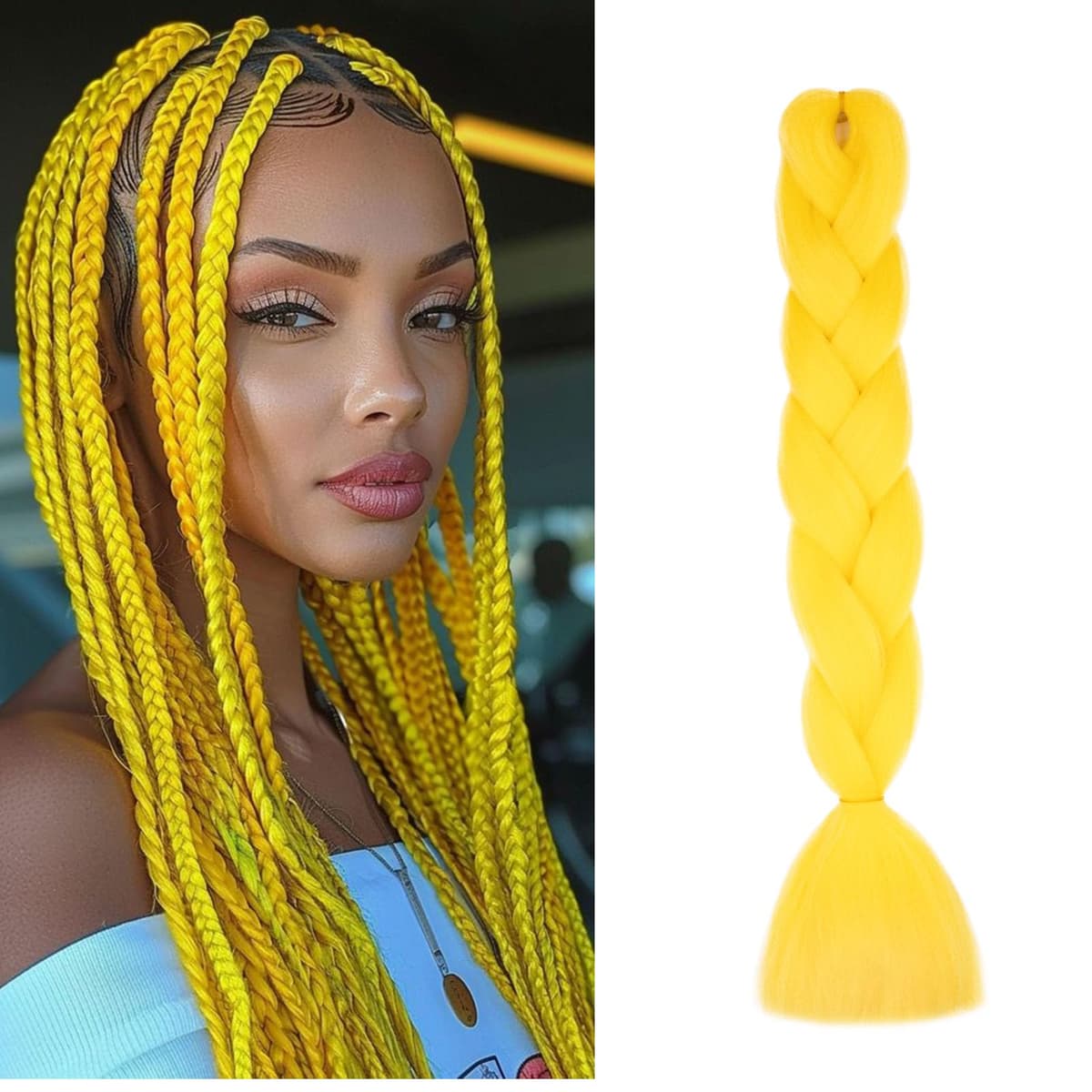 24" Braiding Hair Extension Jumbo Braids Synthetic 3bundles/pack Crochet Hair Afro Box Braid Heat Resistent (Dark Purple) — view 12