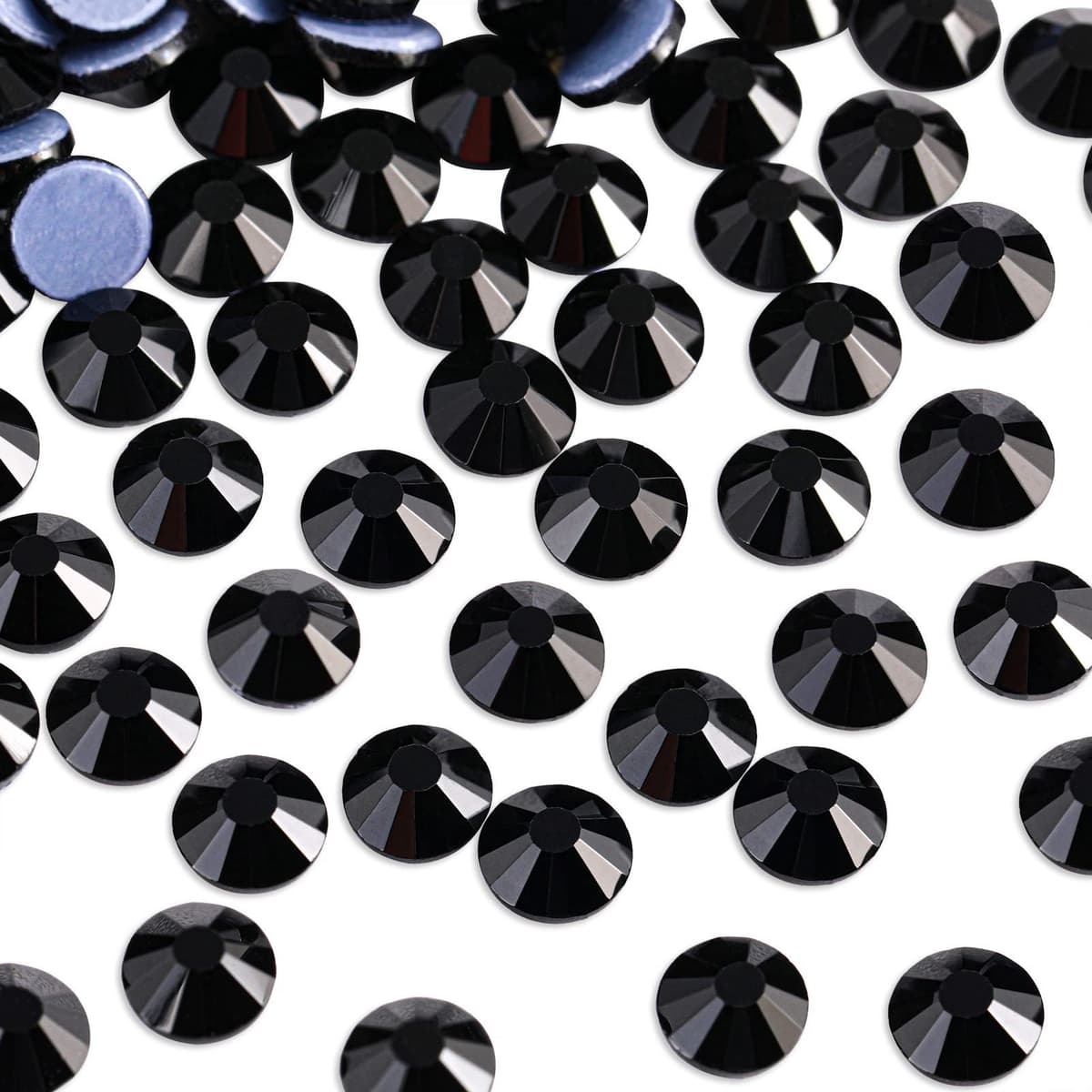 Beadsland Hotfix Rhinestones, 2880pcs Flatback Crystal Rhinestones for Crafts Clothes DIY Decoration, Black, SS6, 1.9-2.1mm — view 2