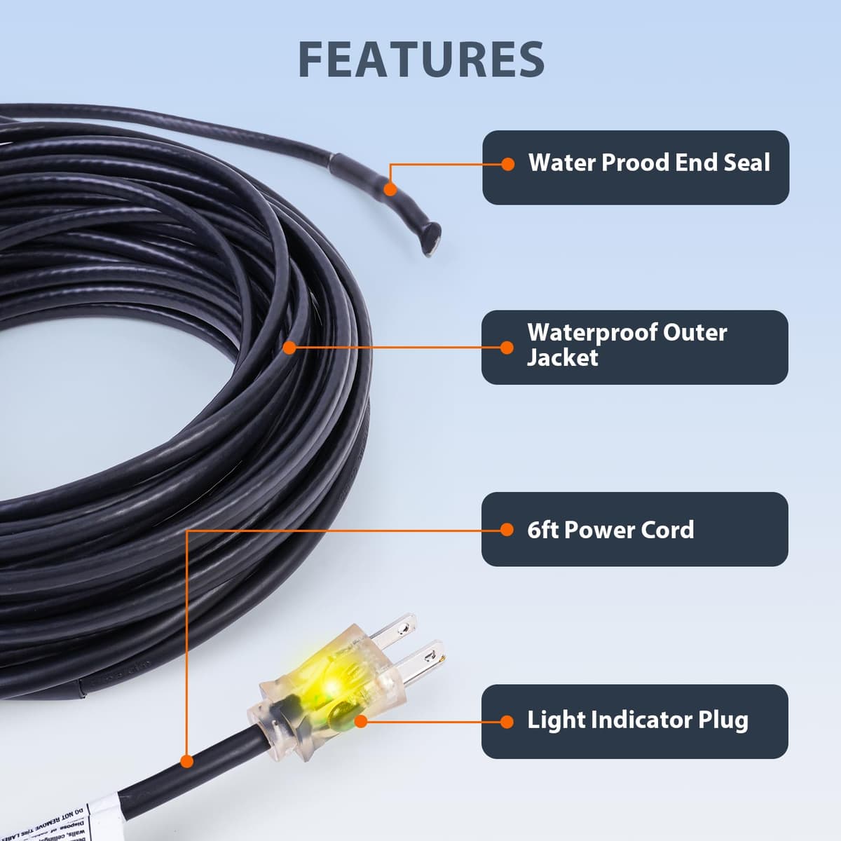 HEAITIT HIRD 30 feet Roof & Gutter De-Icing Cable — view 7