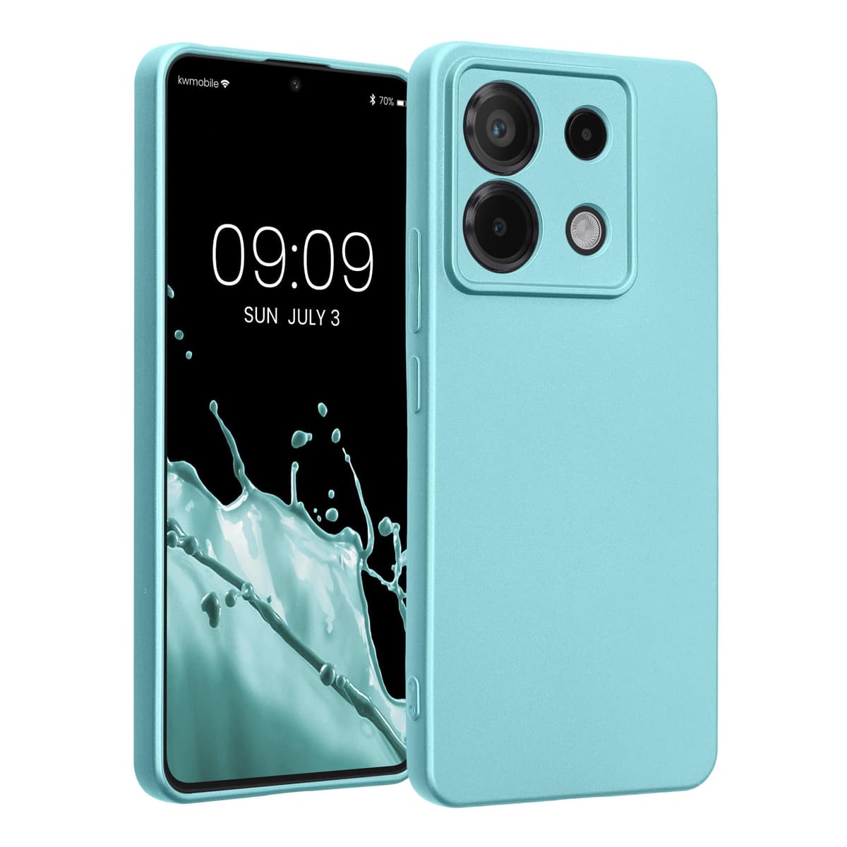 kwmobile Carcasa Compatible con Xiaomi Redmi Note 14 Pro 5G / Poco X7 Funda - Funda Ultrafina de TPU con Bordes elevados - Lavanda Metalizado — view 287