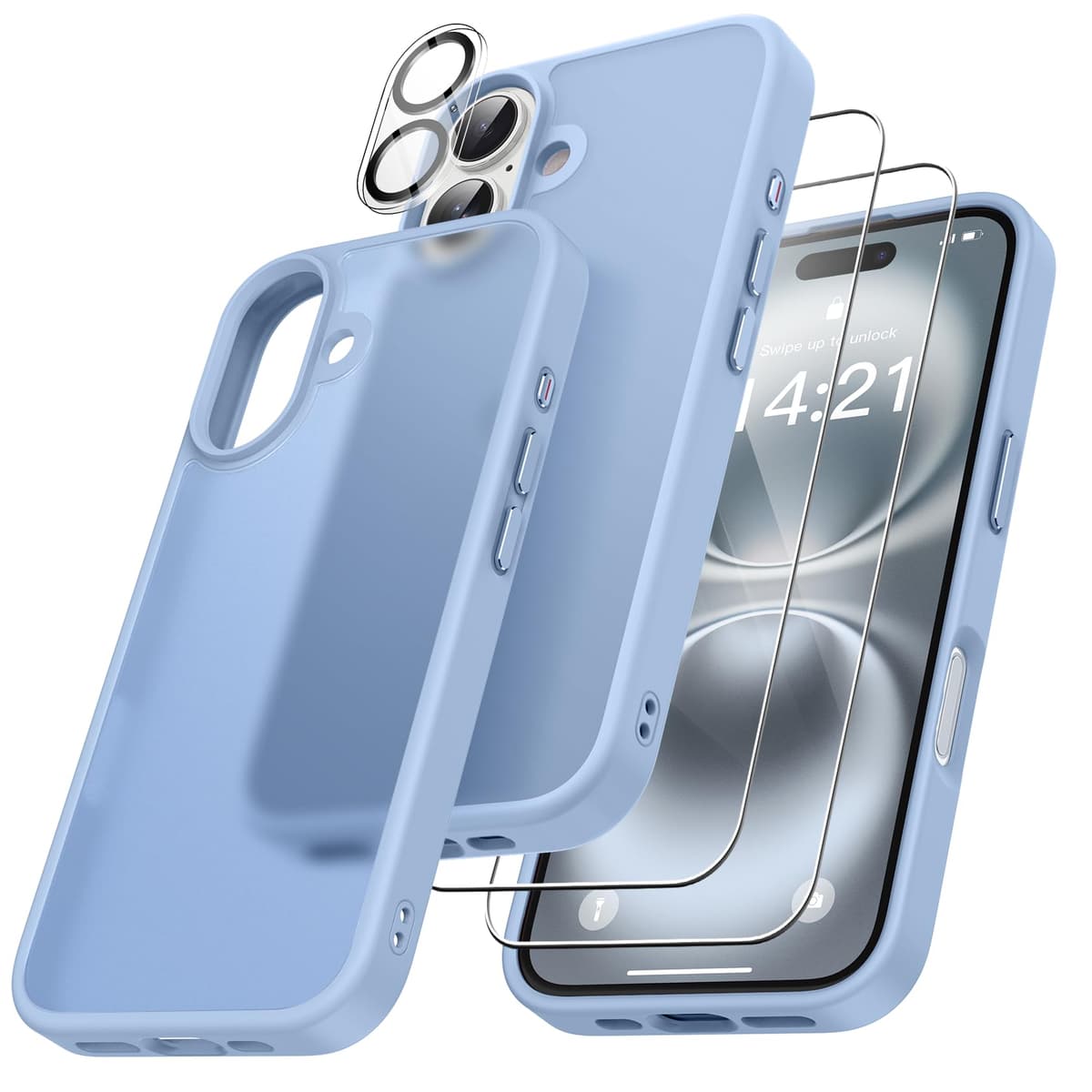 FLLAO 4 en 1 Funda para iPhone 15 con 2 Protector Pantalla y 1 Protector Lente Cámara, [Almohadilla de Aire integrada] Antigolpes Antiarañazos Carcasa 6,1 Pulgadas, Transparente — view 75