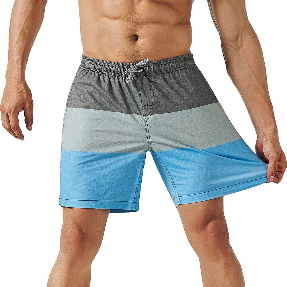 MaaMgic 7" Bañador Elastico Hombre de Natación Estiramiento de 4 vías Secado Rápido Interior de Malla Traje de Baño Deportivos 4-Way Stretch