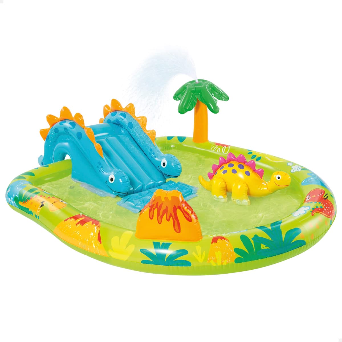 INTEX 57165 - Piscina infantil hinchable con dispersor de agua y tobogan cocodrilo, centro de juegos para niños — view 5
