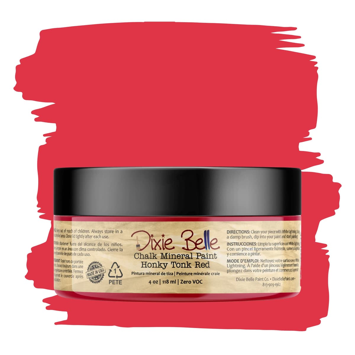 Dixie Belle Paint Company Chalk Finish Furniture Paint - Caviar (32oz) - Matte Black Chic Chalk Mineral DIY Furniture Paint — view 371
